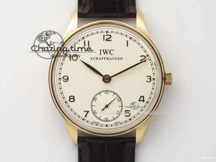 MIROTIME 0122 Reliable Portuguese IW371447 ZF 1:1 Best Edition SS Black Dial On Black Leather Strap A79350 V 7274